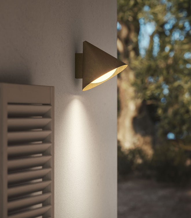 Cone Flush Outdoor Wall Light