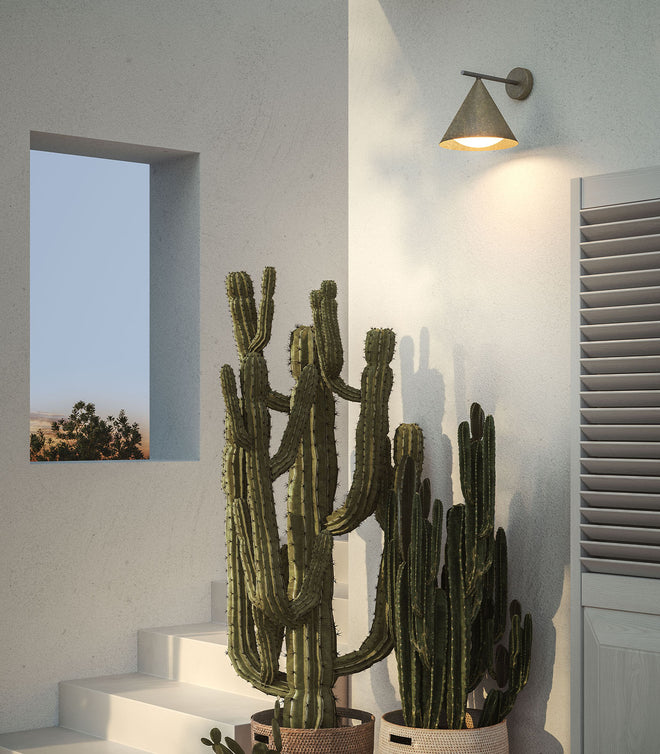 Cone Straight Outdoor Wall Light