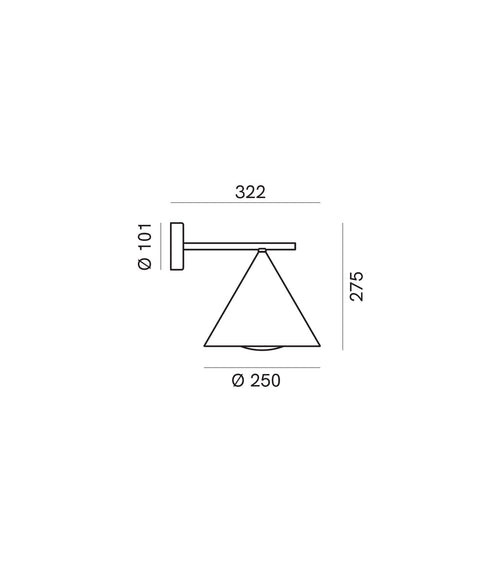 Cone Straight Outdoor Wall Light