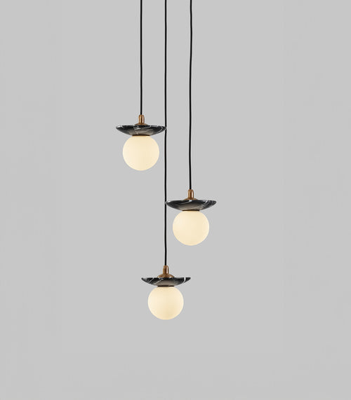 Orbit Stone Pendant 3 Light