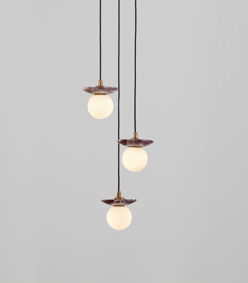 Orbit Stone Pendant 3 Light