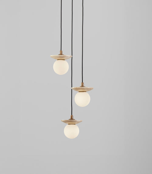 Orbit Stone Pendant 3 Light
