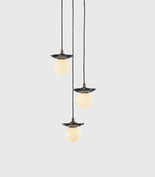 Orbit Stone Pendant 3 Light