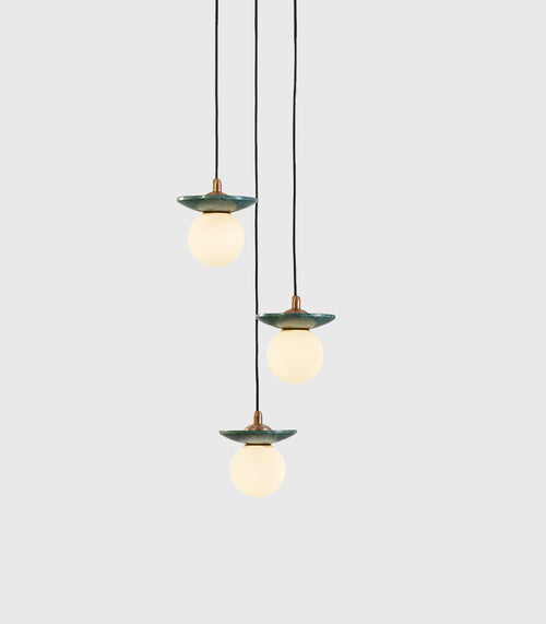 Orbit Stone Pendant 3 Light