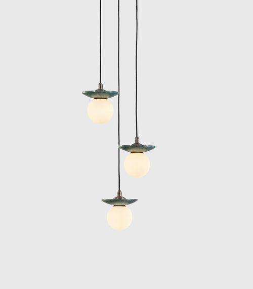 Orbit Stone Pendant 3 Light