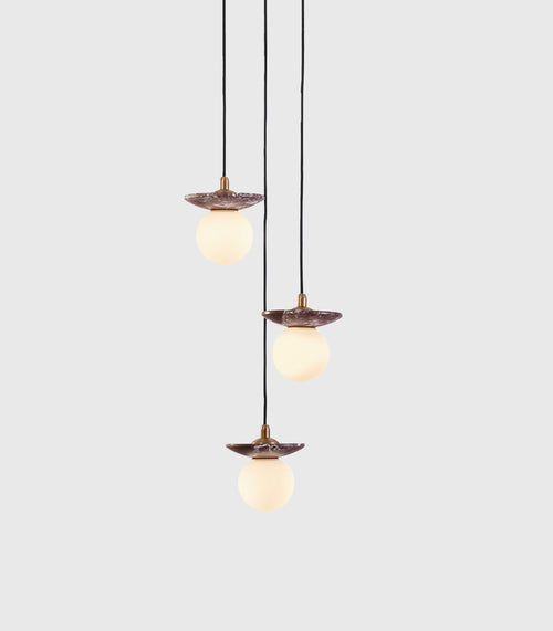 Orbit Stone Pendant 3 Light