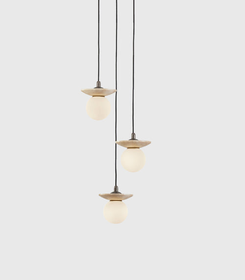Orbit Stone Pendant 3 Light