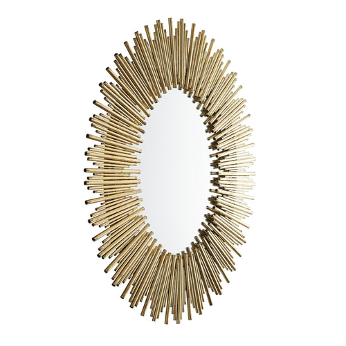 Prescott Large Oval Mirror - Antique Gold Leaf