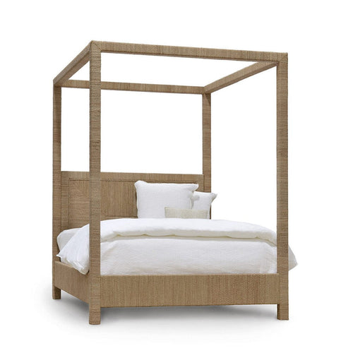 Woodside Canopy Bed, Qn, Natural