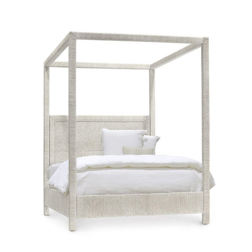 Woodside Canopy Bed, Qn, Wht Sand