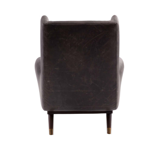 Ophelia Lounge Chair - Graphite Leather