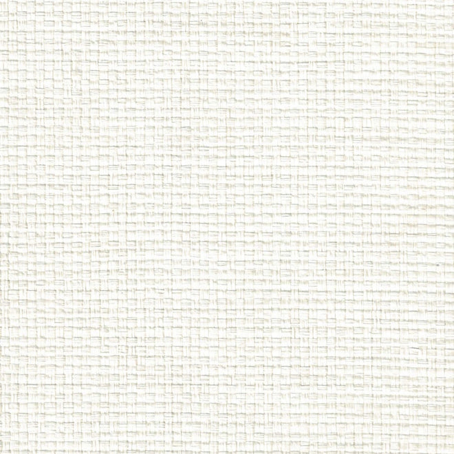Bright White Paper Grassweave Wallpaper