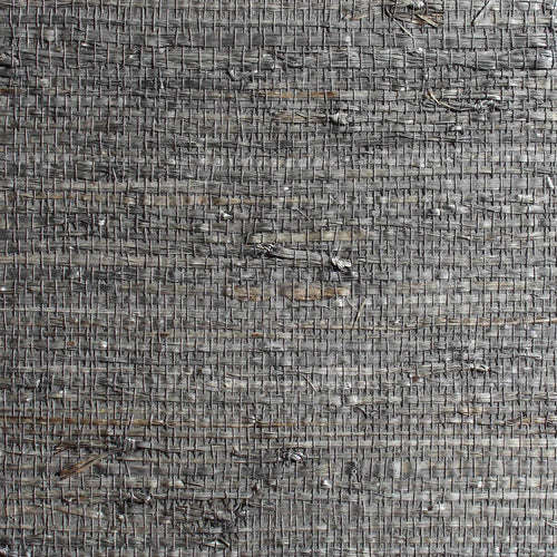Square Check Charcoal Grassweave Wallpaper