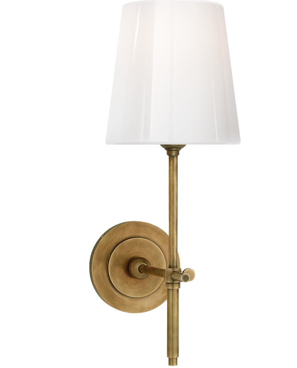 Bryant Sconce with White Glass Shade